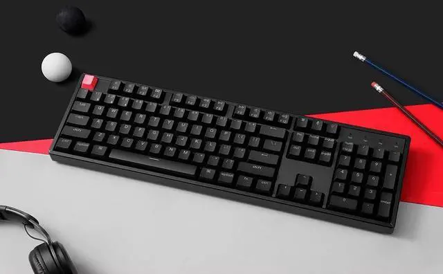 Alt view image 2 of 7 - Keychron K10 Version 2, QMK Wireless Mechanical Gaming Keyboard, Full Size Hot-swappable Super Banana Switch, RGB Bluetooth/USB-C Wired Professional Office Keyboard for Mac/Windows