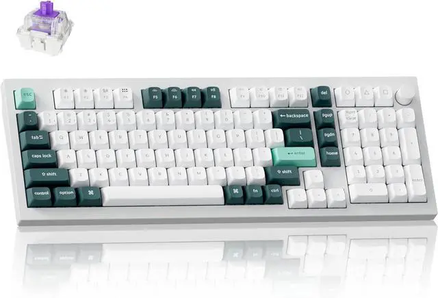 Main image of Keychron Q5 HE Rapid Trigger Gaming Keyboard Wireless with Hall Effect Gateron Double-Rail Magnetic Switch Adjustable Actuation, 2.4 GHz/Bluetooth/Wired QMK RGB Aluminum for Mac Windows Linux - White
