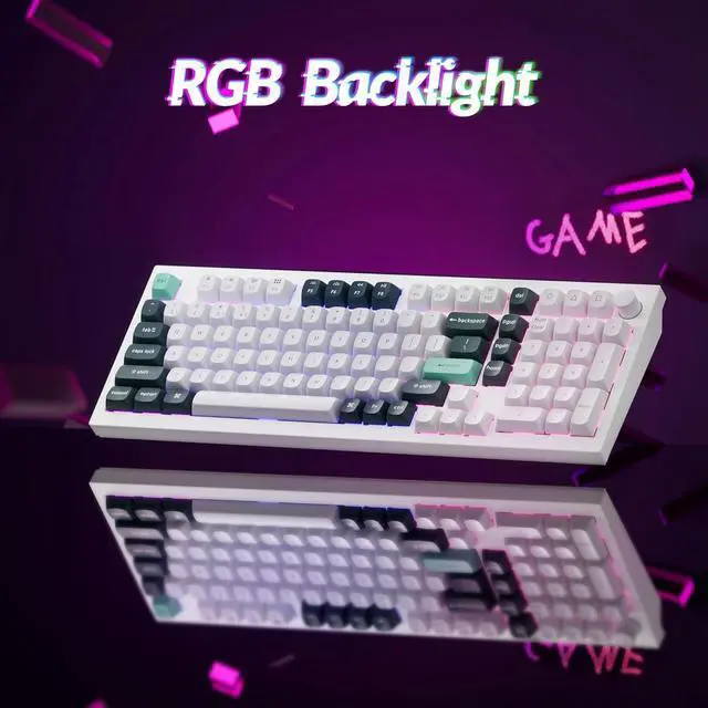 Alt view image 6 of 7 - Keychron Q5 HE Rapid Trigger Gaming Keyboard Wireless with Hall Effect Gateron Double-Rail Magnetic Switch Adjustable Actuation, 2.4 GHz/Bluetooth/Wired QMK RGB Aluminum for Mac Windows Linux - White