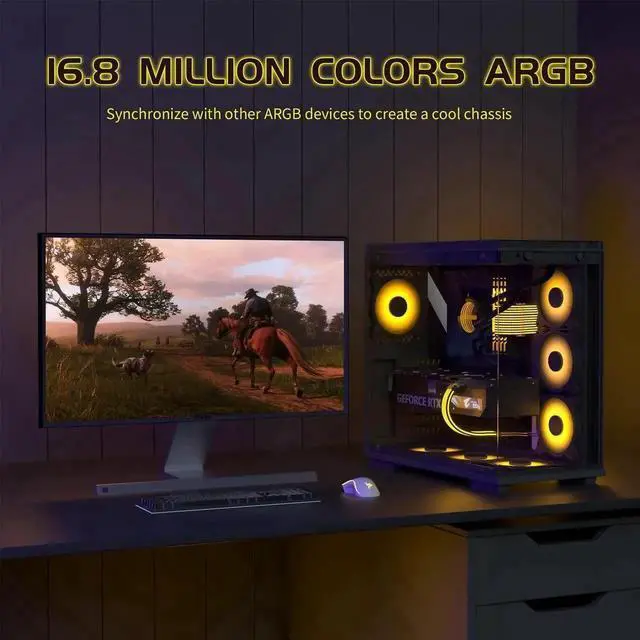 Alt view image 5 of 7 - 24 Pin RGB Cable,RGB PSU Cables Extensions - 5V 3Pin Addressable ARGB Motherboard Power Supply fit Black PC Case Build Black Style