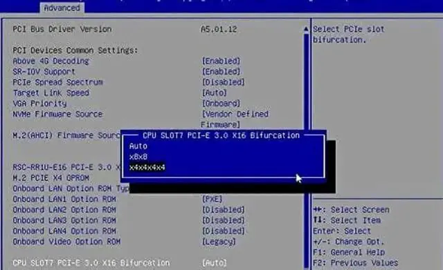 Alt view image 2 of 7 - PCIe 4.0 16x to 4X M.2 NVME SSD Adapter Card PCIe 4.0 GEN4 Full Speed Bifurcation Four-Bay Board Expansion Card 1 to 4 M.2 NVMe SSD Adapter Support 2242 2260 2280 22110 (No Heatsink)