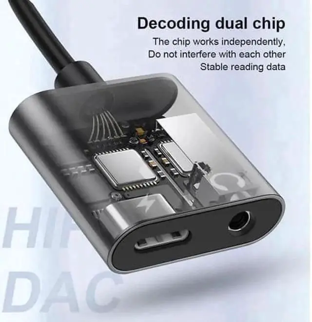 Alt view image 6 of 6 - 2 in1 USB C to 3.5mm Audio Adapter with Type C PD 18W Charging for Audio Stereo USB C to 3.5mm Headphone Jack Adapter Compatible with Samsung S20 S20 Ultra Google Pixel 5 4 4 XL 3 3 XL