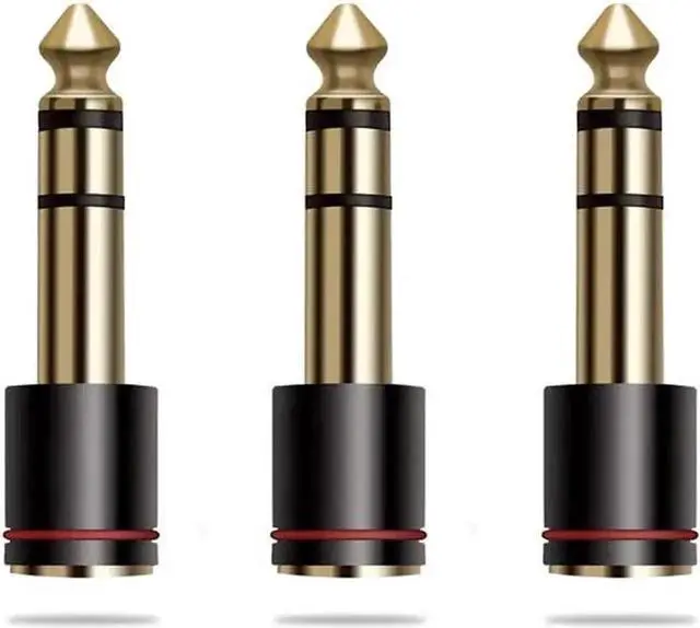 Main image of 6.35mm Male to 3.5mm Female Audio Adapter,Gold Plated 1/4 plug to 1/8 inch Jack Stereo AUX Adaptor Converter for CD Players,Multimedia Speakers,Amplifier and Home Stereo - 3Pack