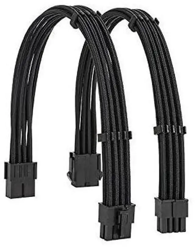 Main image of Extension Power Supply Cable Kit 18AWG EPS 8-P+PCI-8-P with Cable Combs for PSU to Motherboard/GPU (Black PCI 8+EPS 8)