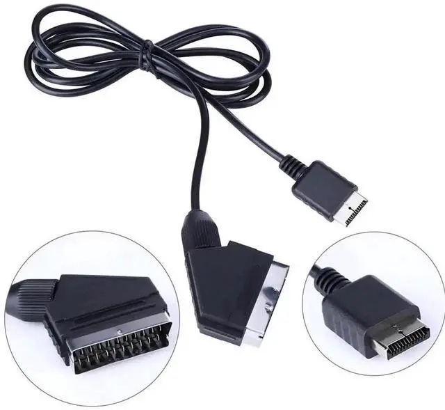 Main image of 1.8m RGB SCART Cable TV AV Connection Game Cord Wire Game Console Cable TV AV Cable for PS1 PS2 PS3 Line Console