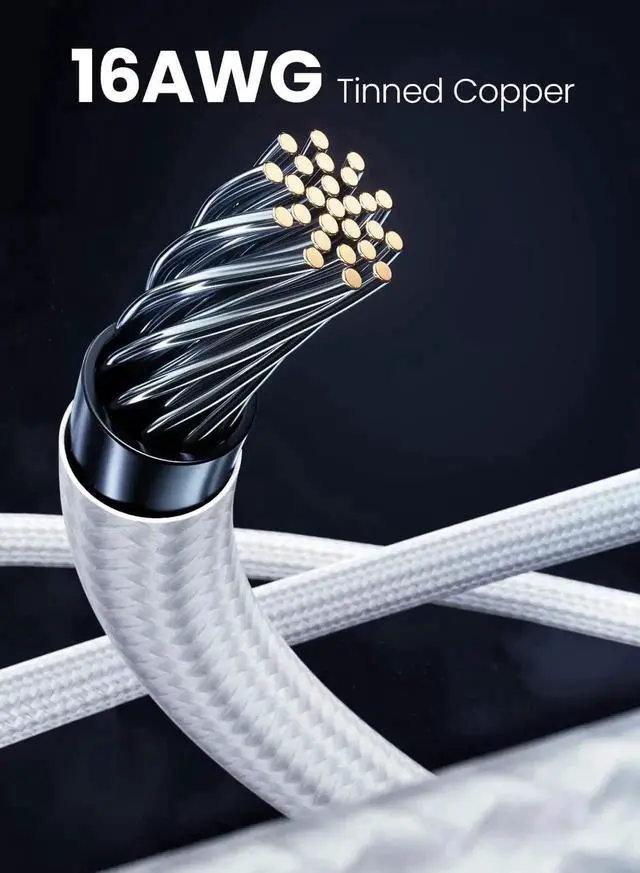 Alt view image 2 of 7 - 16pin GPU Power Cable - 70cm PCI-e 5.0 12VHPWR 600W 12+4 Male to Male 12V-2x6 PSU Sleeved Cable for RTX 3090Ti 4070 Ti 4080 4090 5090 5080 5070 5070Ti to ATX 3.0 Modular Power Supply (White)