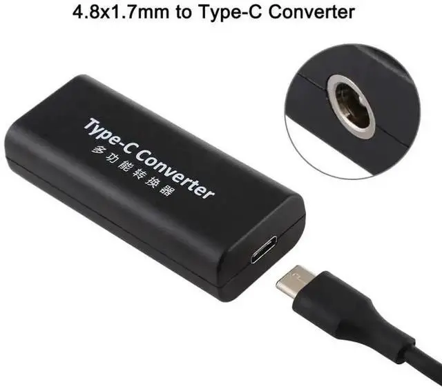 Alt view image 4 of 5 - DC 4.8 x 1.7mm Power Jack Female to USB-C / Type-C Female Power Connector Adapter with 15cm USB-C / Type C Cable