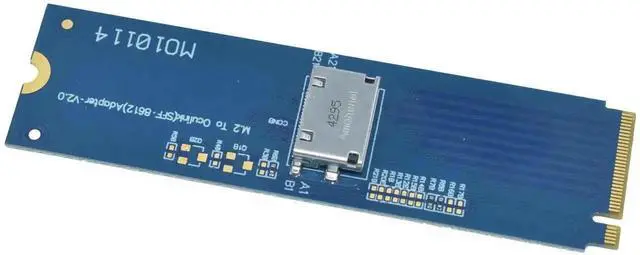 Alt view image 3 of 6 - PCIe 4.0 M.2 to Oculink SFF-8612 M-Key SFF-8611 Adapter Card for NVMe SSD, eGPU, GPU Dock