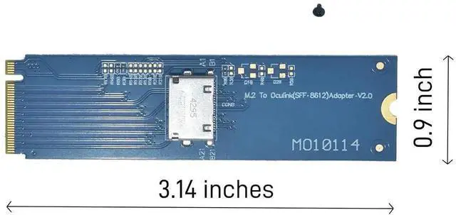 Alt view image 5 of 6 - PCIe 4.0 M.2 to Oculink SFF-8612 M-Key SFF-8611 Adapter Card for NVMe SSD, eGPU, GPU Dock