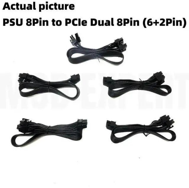 Alt view image 4 of 6 - PCIe Dual 8Pin 6+2Pin VGA Graphic Card GPU Power Cable forAntec EAG 750W, 650W, 550W PRO Earthwatts 80+ GOLD Semi-Modular Power