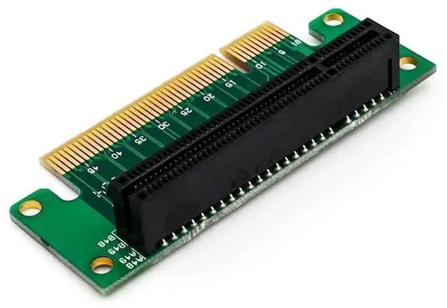 Alt view image 4 of 6 - PCI- Express 8X Riser Card 90-Degree Left-Angle Adapter Card 1U Height Computer Server PCIe Socket Adapter