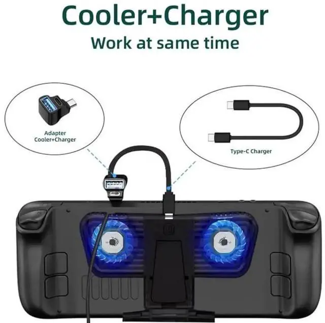 Alt view image 3 of 7 - Adapter 10Gbps USB3.0 Type C Male to Dual Type-A OTG & Type-C Female Power Data Splitter Adapter Angled Compatible with Steam Deck Laptop