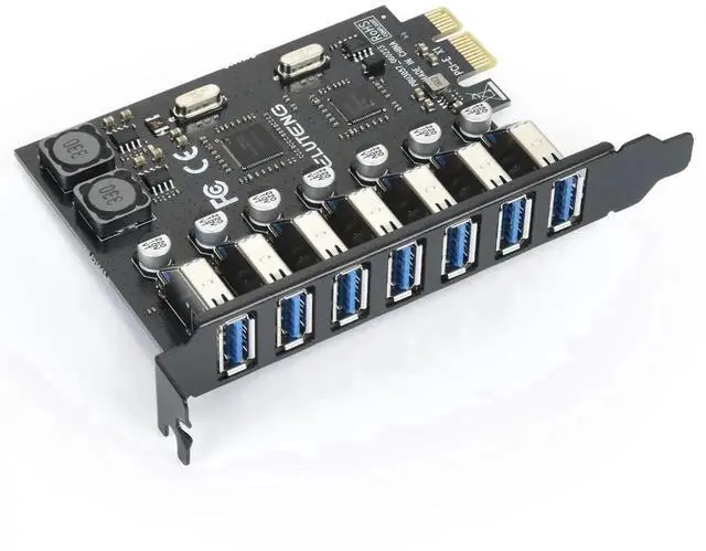 Main image of PCIE USB 3.0 Card 7 Ports PCI Expree to USB Expansion Card Super Speed 5Gbps PCI-e USB3 Hub Controller Adapter for Windows 11/10/8/7/XP/Vista