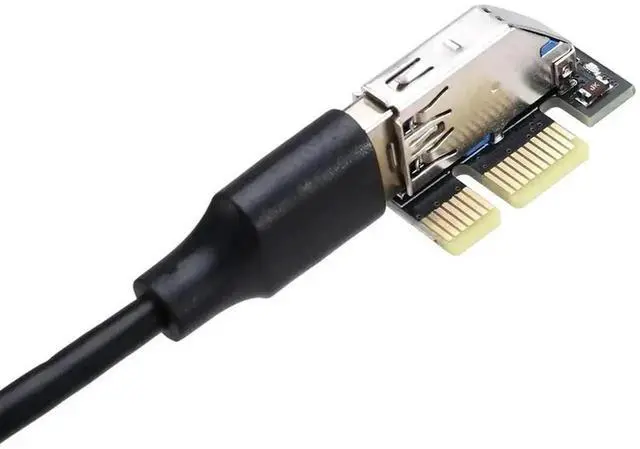 Main image of PCI-E 1X To 1X Riser Extender USB 3.0 Cable Working For Motherboard PCI-E 3.0 X1 Slot For BTC Miner Antminer Mining