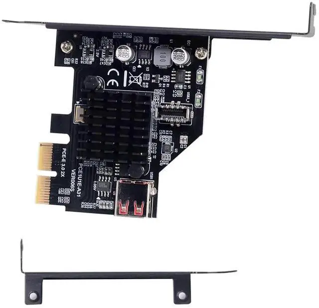 Alt view image 3 of 7 - Card USB 3.1 10Gbps Front Panel Type-E Socket & USB 2.0 480Mbps to PCI-E Express Adapter for Motherboard