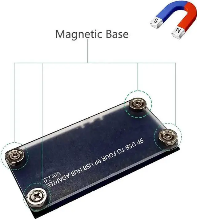 Alt view image 3 of 6 - 9pin USB Header Male 1 to 4 USB 2.0 Male Extension Cable Card Motherboard 9pin Header + SATA Power Magnetic Base for Desktop
Limited time offer, ends 11/14 By Smart cor