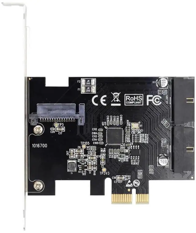 Alt view image 4 of 7 - Card 5Gbps 19Pin 20Pin USB 3.0 Front Panel Header to PCI-E 1X Express Adapter for Computer Motherboard