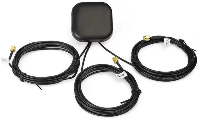Alt view image 2 of 5 - 3 in 1 Funtion Multi-band GPS+WiFi+GSM Aerial Signal Booster Antenna SMA Male Connector 50ohm 3M Cable