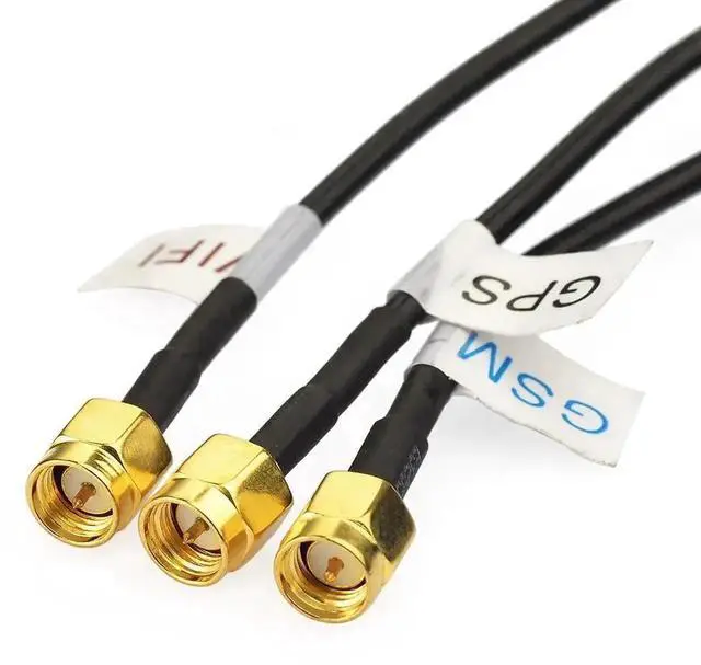 Alt view image 5 of 5 - 3 in 1 Funtion Multi-band GPS+WiFi+GSM Aerial Signal Booster Antenna SMA Male Connector 50ohm 3M Cable