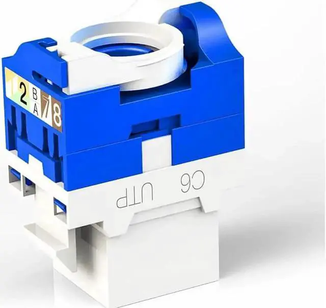 Alt view image 3 of 5 - 16 Pcs - Cat6 Keystone Jack, POE Cat6 RJ45 Keystone Jack Module Connector Network Coupler Ethernet Wall Jack No Punch Down Tool Required