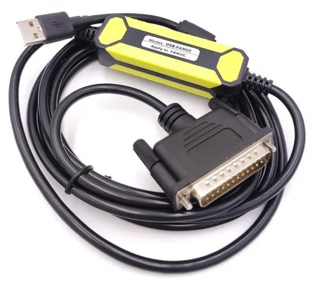 Alt view image 5 of 5 - USB-FANUC CNC Programming Cable, RS232 Data Transfer Convert DB25 Pin Download Cable for CNC Fanuc