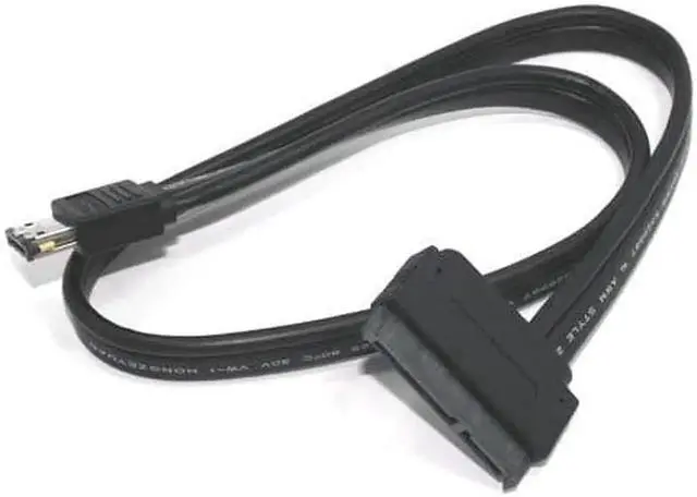 Alt view image 2 of 4 - 100cm Power eSATA (esata+usb) 12V+5V to 2.5 SATA 22pin cable,power supply cable