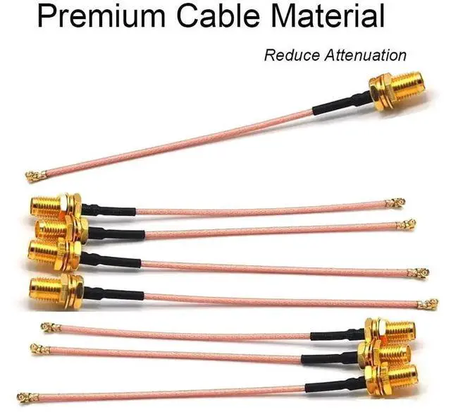 Alt view image 3 of 3 - 8PCS 20CM IPX/UFL to RP-SMA Female Extension Cord Antenna WiFi Pigtail Cable IPEX U.FL IPX Connector to RP-SMA Female Jack Plug RG178 Coax Jumper Cable
