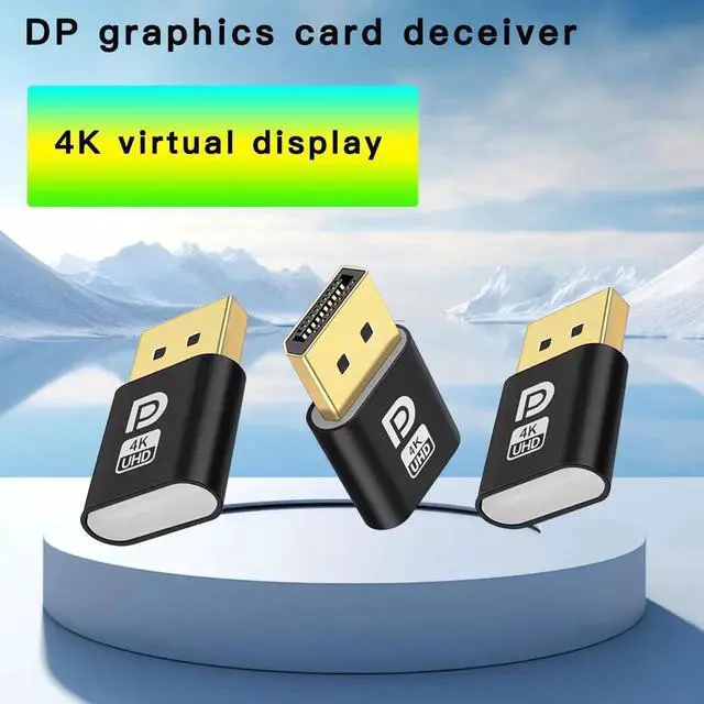 Alt view image 2 of 7 - DP - DisplayPort Display Emulator EDID Emulator Plug 2K (fit Headless 2560x1600@60Hz) 4K 4096x2160@17Hz Display Port Dummy Plug DisplayPort Compatible (2K-2560x1600@60Hz) (3PCS)