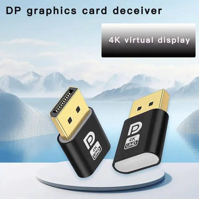 Alt view image 2 of 7 - DP - DisplayPort Display Emulator EDID Emulator Plug 2K (fit Headless 2560x1600@60Hz) 4K 4096x2160@17Hz Display Port Dummy Plug DisplayPort Compatible (2K-2560x1600@60Hz) (2PCS)