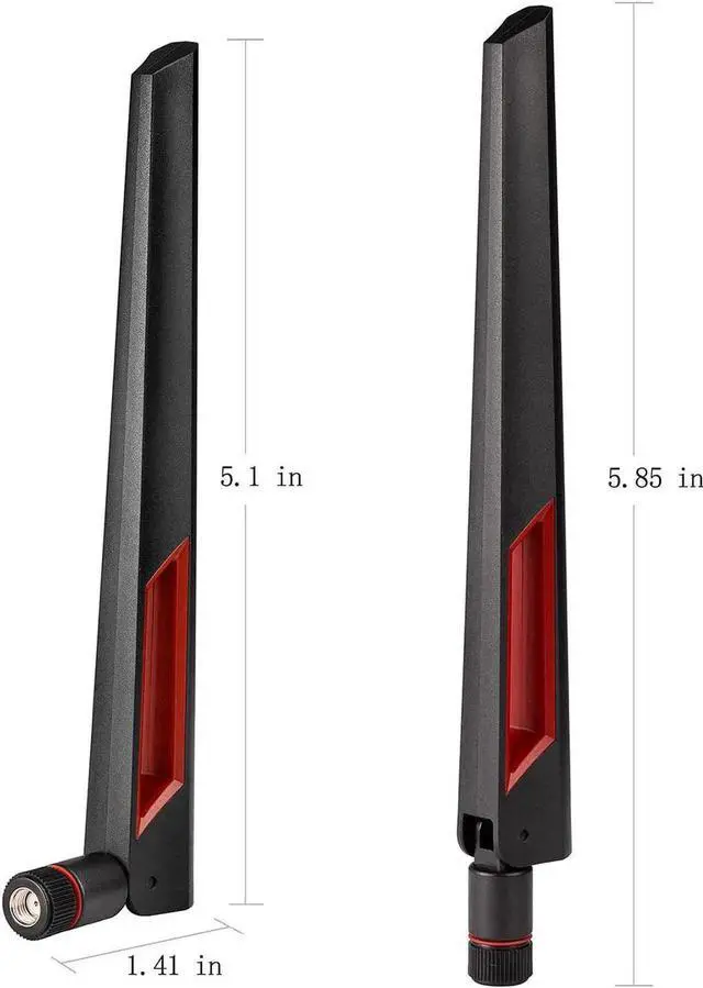 Alt view image 5 of 7 - WiFi Antenna with RP-SMA Male Connector, 2.4GHz 5GHz 5.8GHz Dual Band Antenna for PCI-E WiFi Network Card USB Wireless Camera Router Hotspot etc. 2pcs