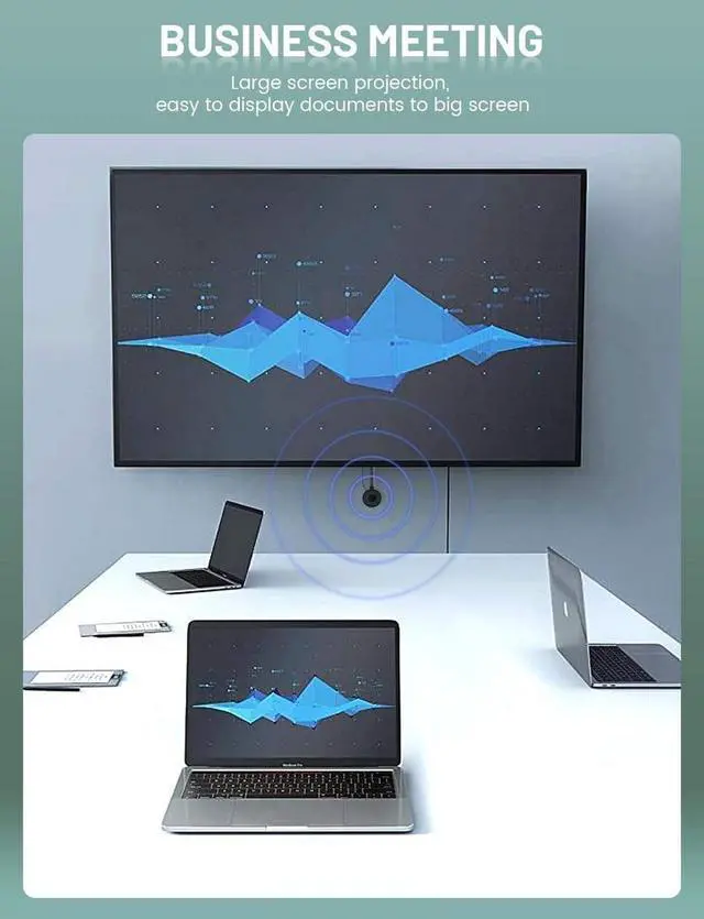 Alt view image 3 of 4 - Jasoz G144 5G/2.4G Dual-Band Wireless HDMI Transmitter & Receiver, 4K HD Audio Video Dongle for TV, Display, Projector, Micro USB Powered