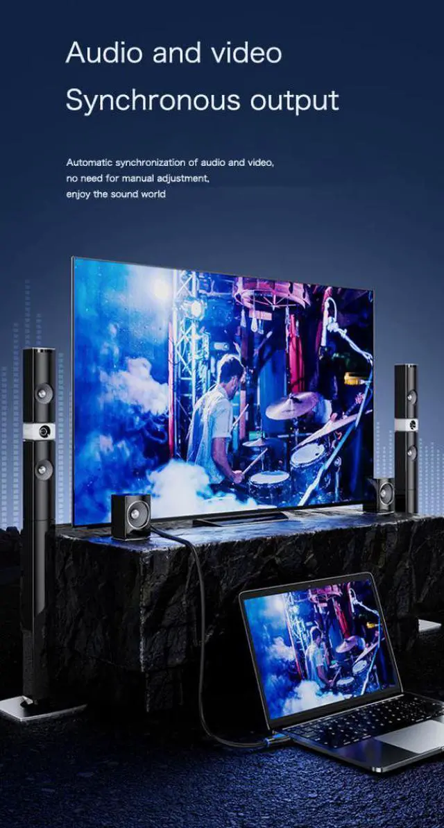 Alt view image 6 of 7 - DTECH HDMI 2.0 Cable 4K@60Hz, High Speed 18Gbps, Gold Plated Connectors, Braided Shield, for HDTV, Laptop, PC, Home Theater (0.5M-50M)