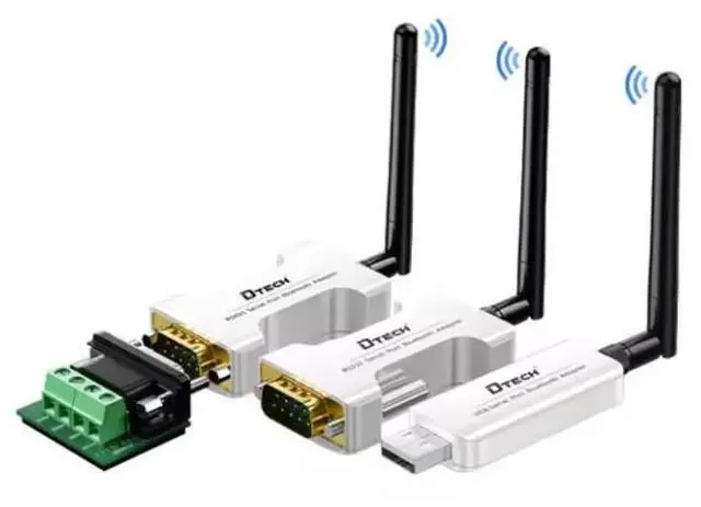 Main image of DTECH IOT5064 Multi-Interface Bluetooth Serial Adapter - USB/RS232/485 to Wireless Converter, 100m Range RS232 serial port BT adapter