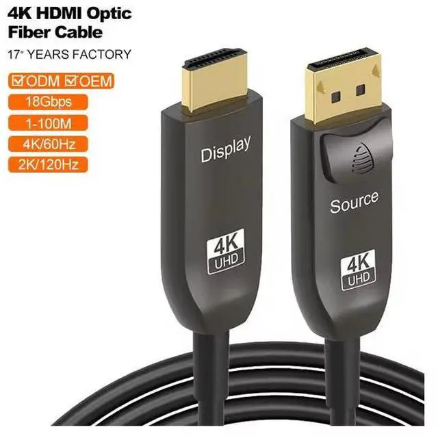 Main image of Wholesale 2.0 AOC Optical Fiber Cable 18Gbps 4K 60Hz DP Cable to HDMI Cable for Screen Projection to TV
