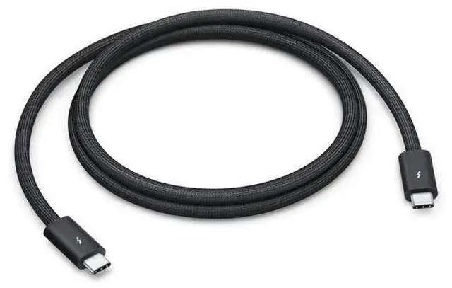 Main image of Original Thunderbolt 5 (USB-C) Pro Cable (1 m)  for Apple iPhone and iPad  connecting to a Mac. Supports Thunderbolt 5 data transfer, DisplayPort 2.1 video output 240 fast charging