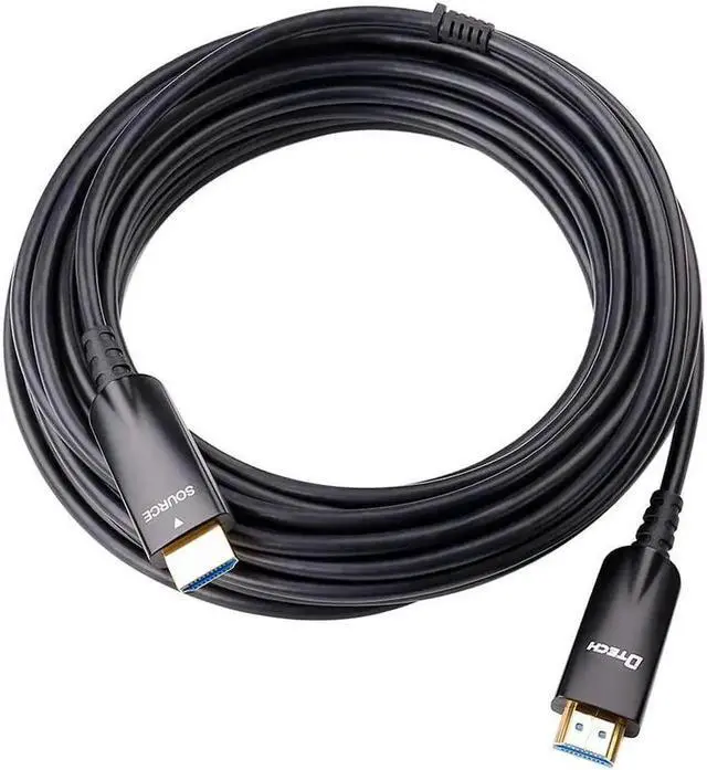 Alt view image 5 of 6 - DTech 25ft Fiber Optic HDMI Cable 4K 60Hz 1080p HD Video 3D ARC HDCP CEC High Speed Long Cord for Computer Monitor TV Projector (25 Feet, Black)