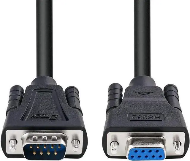 Main image of DTech 15ft COM Port Serial Cable Male to Female RS232 Extension 9 Pin Straight Through Cord