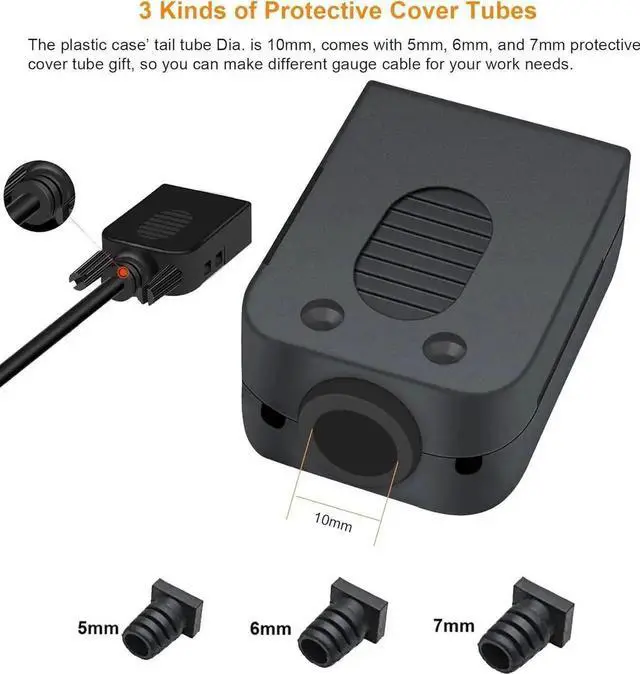 Alt view image 2 of 7 - DTECH DB9 Breakout Connector Male RS232 Connector Kit Serial Adapter DB-9 Solderless Module Board with Terminals Block, Case, Nuts and Tail Pipes (DB9 Male + Nuts)