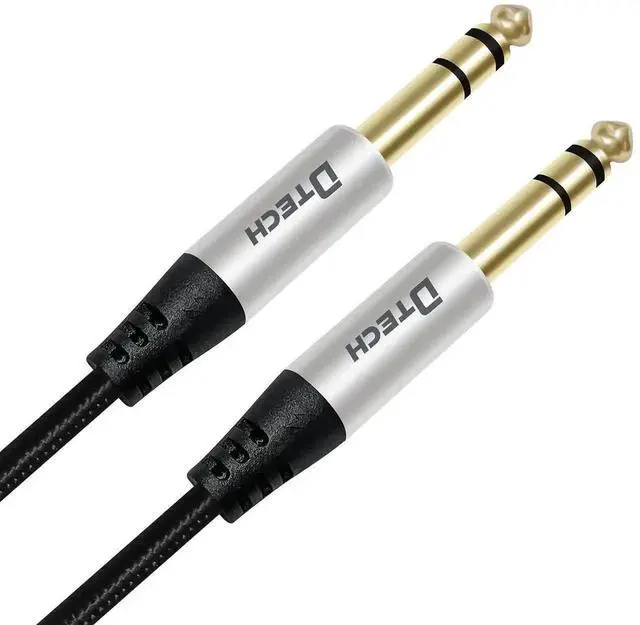 Alt view image 2 of 6 - DTECH 3ft Electric Guitar Cable TRS 1/4 Instrument Cord Aux Balanced Stereo Jack Quarter Inch 6.35mm for DJ Speakers Amplifier Bass Studio Audio Monitor Mixer