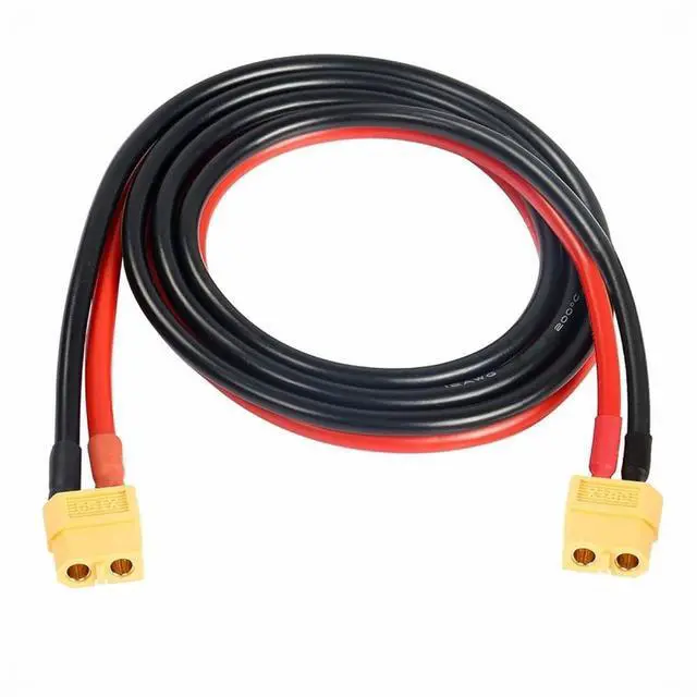 Main image of XT60 Female to Female 12AWG Extension Cable Connector for RC Battery Portable Power Station Solar Panel