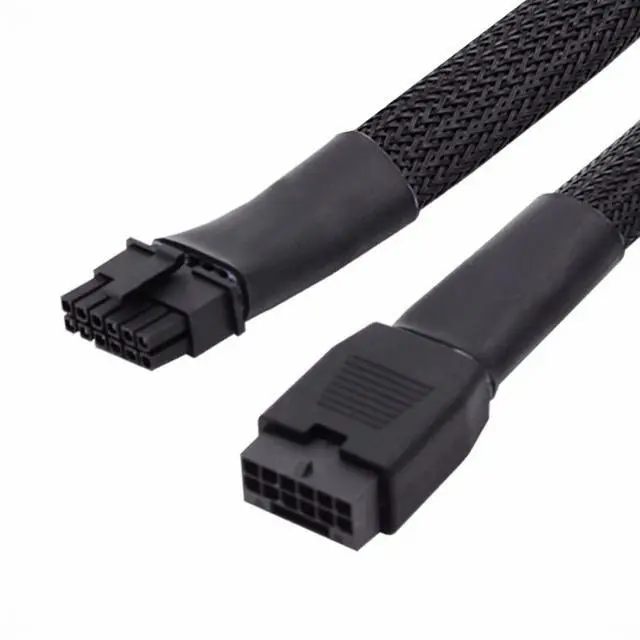 Alt view image 3 of 7 - 12VHPWR ATX3.0 PCI-E 5.0 Power Modular Cable Male to Female Extension for 3080 3090TI PSU 16Pin 12+4P Graphics Card