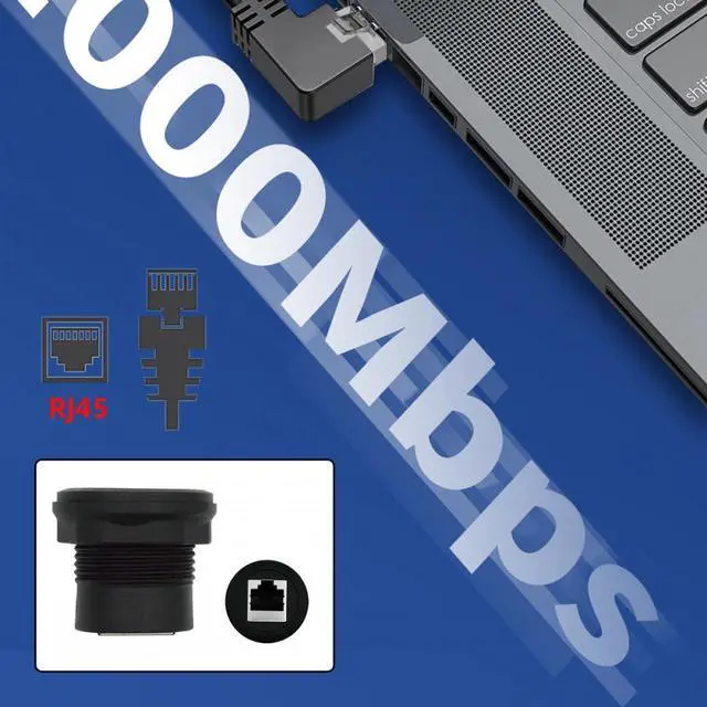 Alt view image 5 of 7 - Waterproof UTP STP RJ45 Female to CAT5E Female Networking Patch Extension Adapter Coupler Car Panel Mount Design