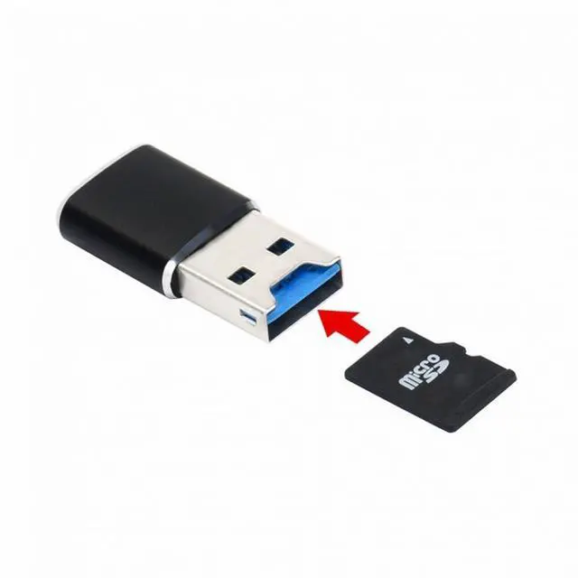 Alt view image 3 of 5 - USB 3.0 to Micro SD SDXC TF Card Reader Writer Adapter 5Gbps Super Speed for Car Laptop