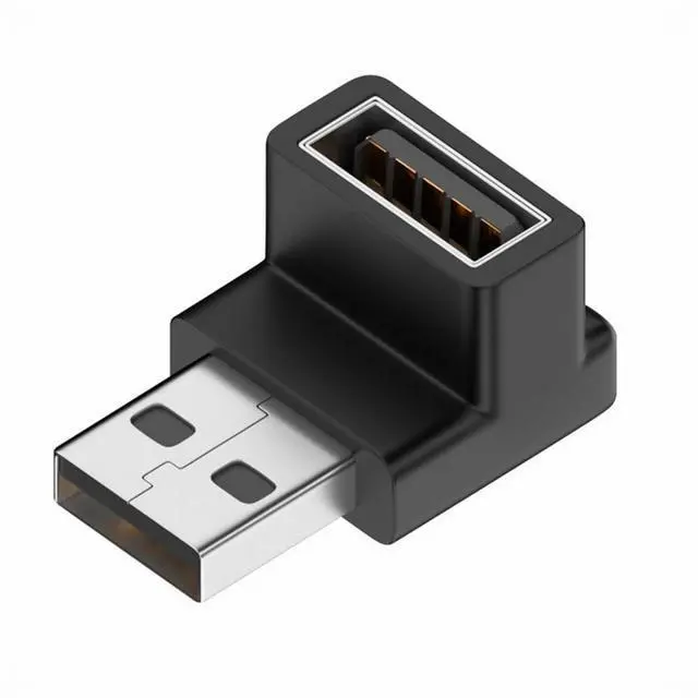 Alt view image 3 of 5 - 10Gbps USB3.0 Male to Female Extension Power Data Video Adapter 90 Degree Down Angled Type