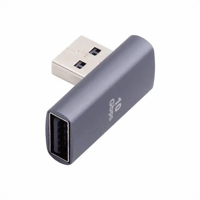Alt view image 4 of 5 - 10Gbps USB3.0 Male to Female Extension Power Data Video Adapter Low Profile 90 Degree Right Angled Type