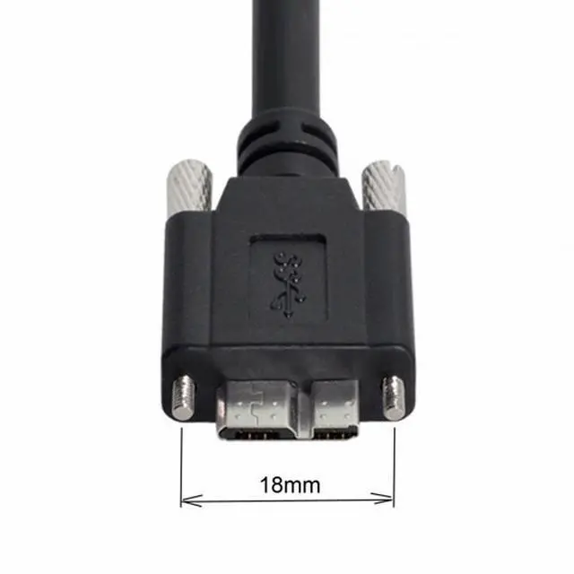 Alt view image 3 of 5 - 8m USB 3.0 A Type Repeater Cable Male to Micro USB 3.0 B Male with Mount Panel Screws for Camera