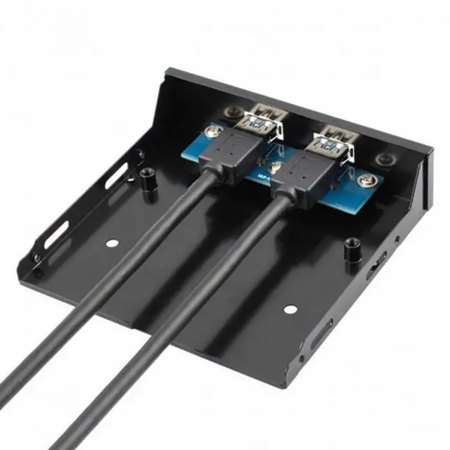 Alt view image 2 of 5 - USB 3.0 Dual Port Front Panel to Motherboard 20Pin Connector Cable for PC 3.5" Floppy Bay