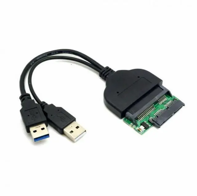 Alt view image 2 of 5 - 1set USB 3.0 to SATA 22Pin SATA to Micro SATA Adapter for 1.8" 2.5" Hard Disk Driver With Extral USB Power Cable