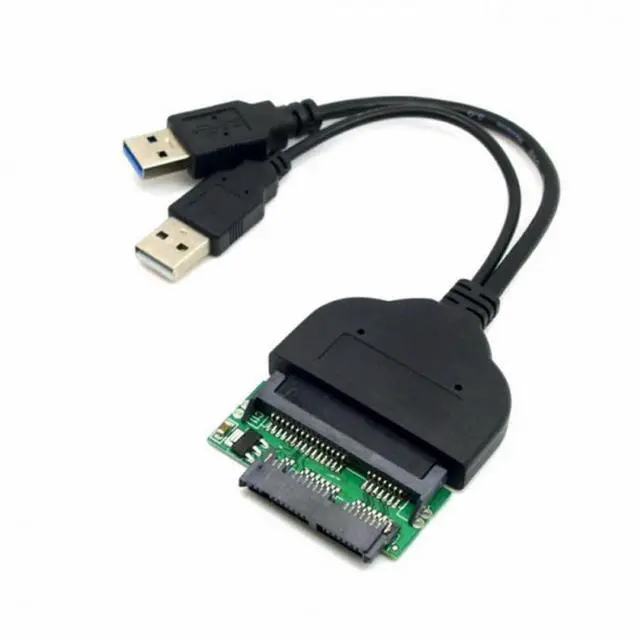 Alt view image 3 of 5 - 1set USB 3.0 to SATA 22Pin SATA to Micro SATA Adapter for 1.8" 2.5" Hard Disk Driver With Extral USB Power Cable
