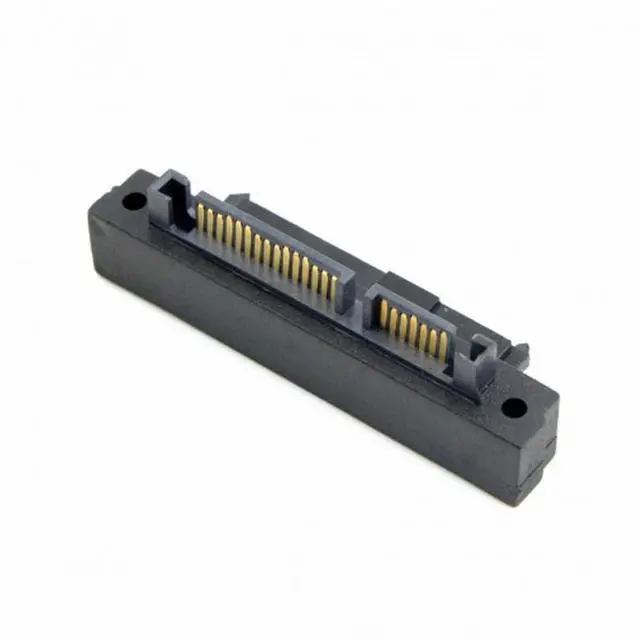 Alt view image 3 of 5 - Right Angled 90 Degree SFF-8482 SAS 22 Pin to 7 Pin + 15 Pin SATA Hard Disk Drive Raid Adapter